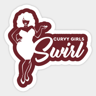 Curvy Girls Swirl Sticker